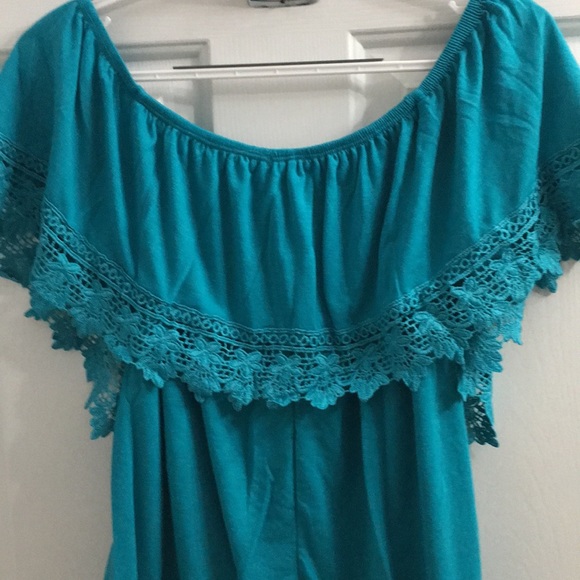 🎉💕PRETTY BNWT RUE 21 LRG TURQUOISE CROP TOP💕🎉 - Picture 5 of 8